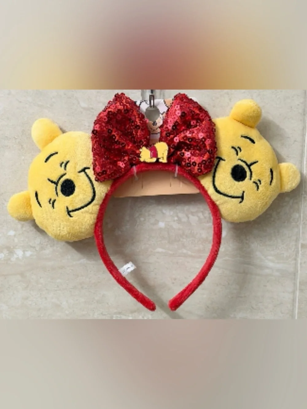 Disney x Primark Winnie The Pooh Ears Headband with Sequin Bow - NWT